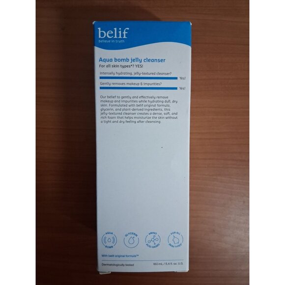 belif Aqua Bomb Jelly Cleanser Hydrating 160 mL 5.4 Oz MSRP $30 - Picture 1 of 6